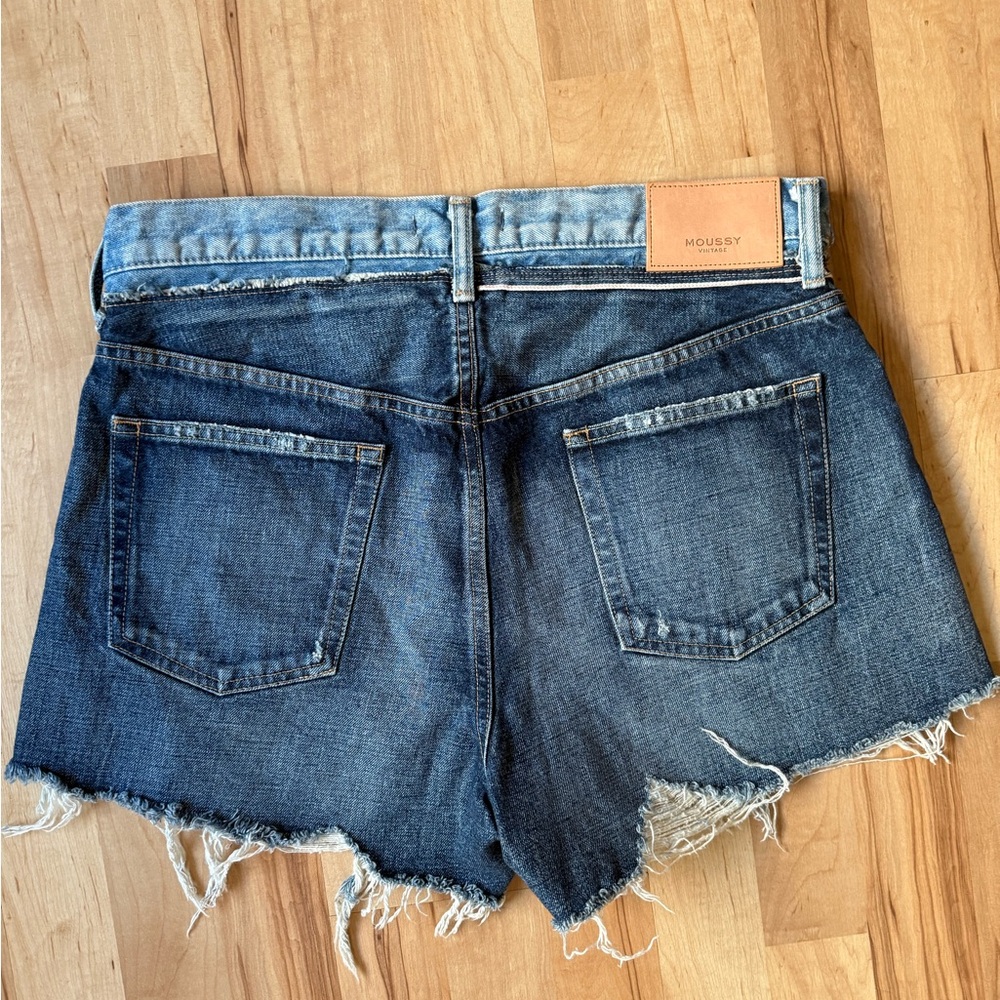 Moussy Vintage MV Lewiston Distressed Denim 100% Cotton Shorts NWT Sz 30 - Picture 12 of 14